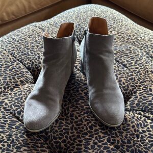 Lucky Brand Gray Suede Ankle Boots